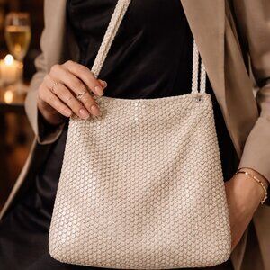 ✨ Vintage Alumesh Style Shoulder Bag – Attributed to Whiting & Davis ✨